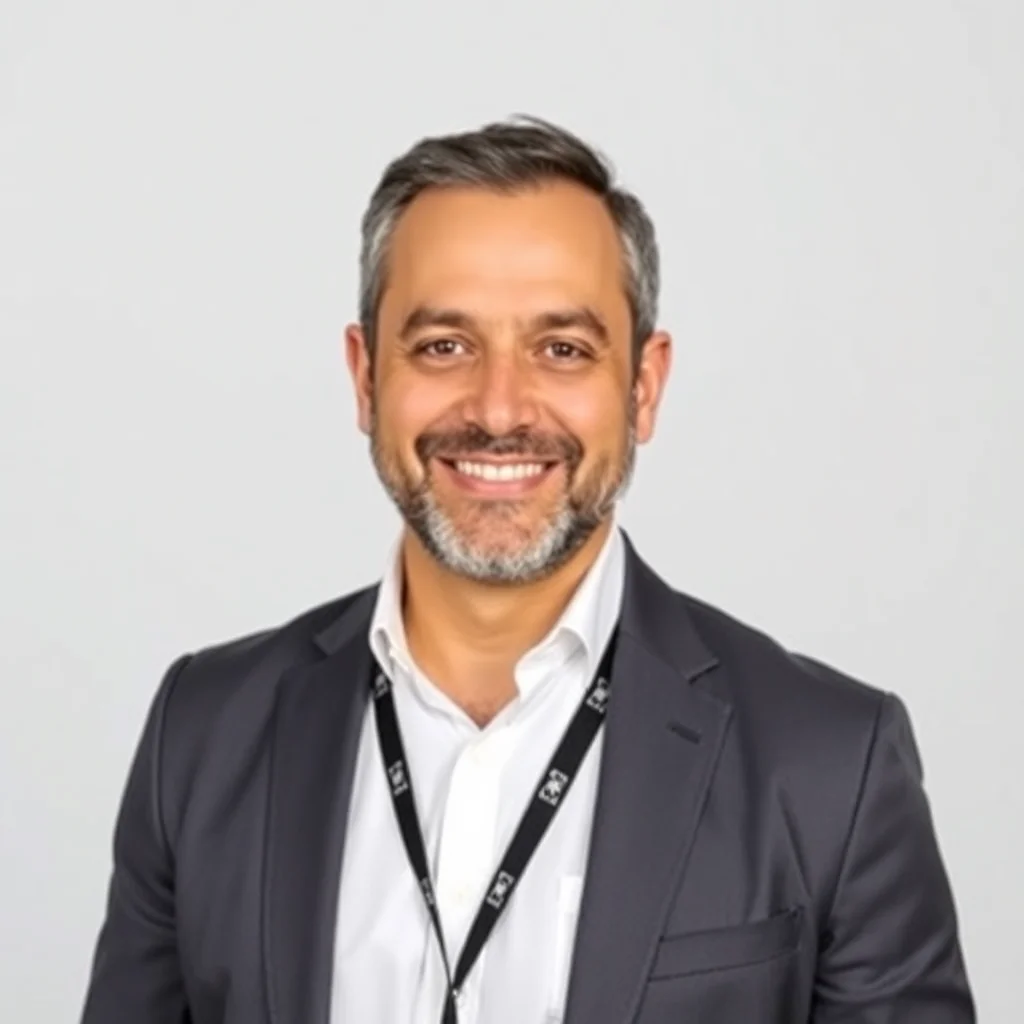Portrait of Ahmet Kaya, production coordinator.