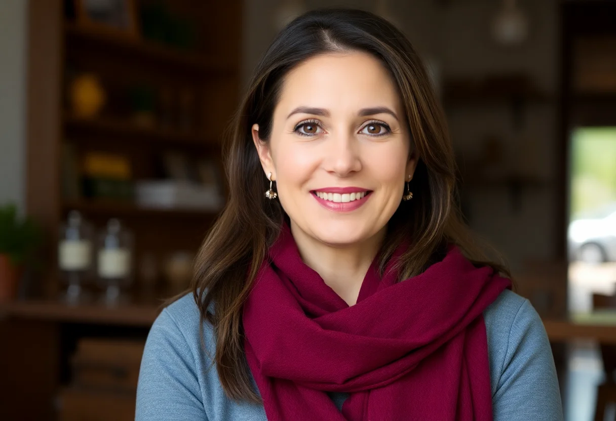 Portrait of Elif Yilmaz, founder of Anadolu Dokuma.